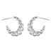 Hollowed Knited Cowhorn Stud Earring 40400022