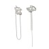 Asymmetry Rough Tinfoil Tassel Stud Earring 40400024