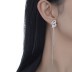Asymmetry Rough Tinfoil Tassel Stud Earring 40400024