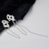 Asymmetry Rough Tinfoil Tassel Stud Earring 40400024