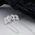 Asymmetry Rough Tinfoil Tassel Stud Earring 40400024