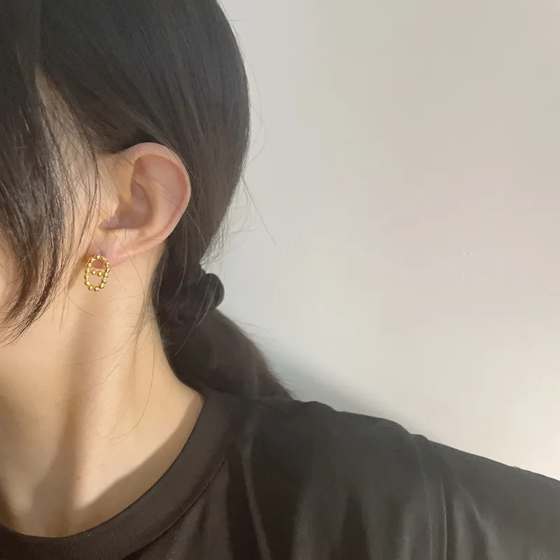 Polished Round Beads Stud Earring 40400034 - image1