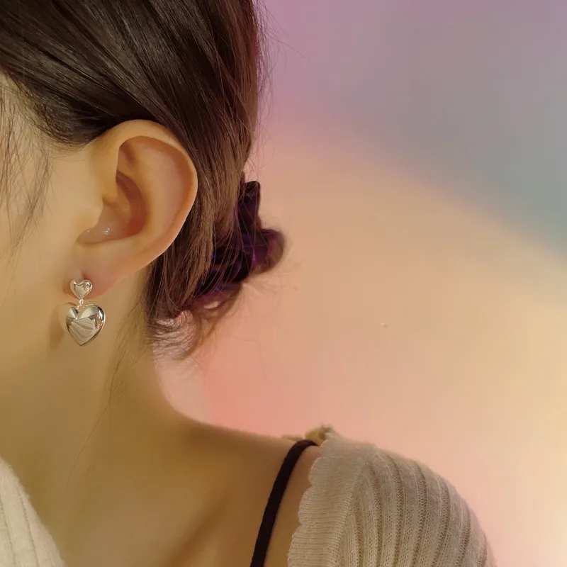 Love Heart Dangle Stud Earring 40400045 - image1