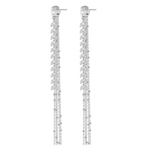 Ethnic Leaves Tassel Stud Earring 40400059