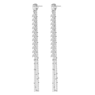 Ethnic Leaves Tassel Stud Earring 40400059