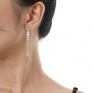 Ethnic Leaves Tassel Stud Earring 40400059