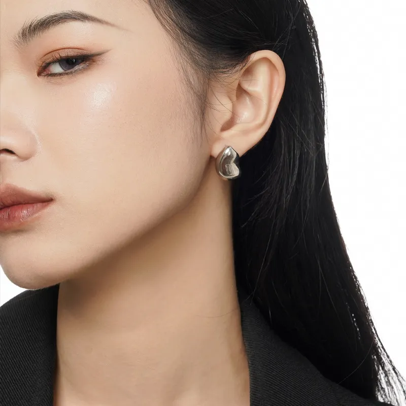 Geometric Irregular Shape Stud Earring 40400061 - image2