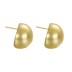 Vintage Dull Polish Semisphere Stud Earring 40400065