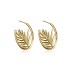 Hollow Leaves C Shape Stud Earring 40400068