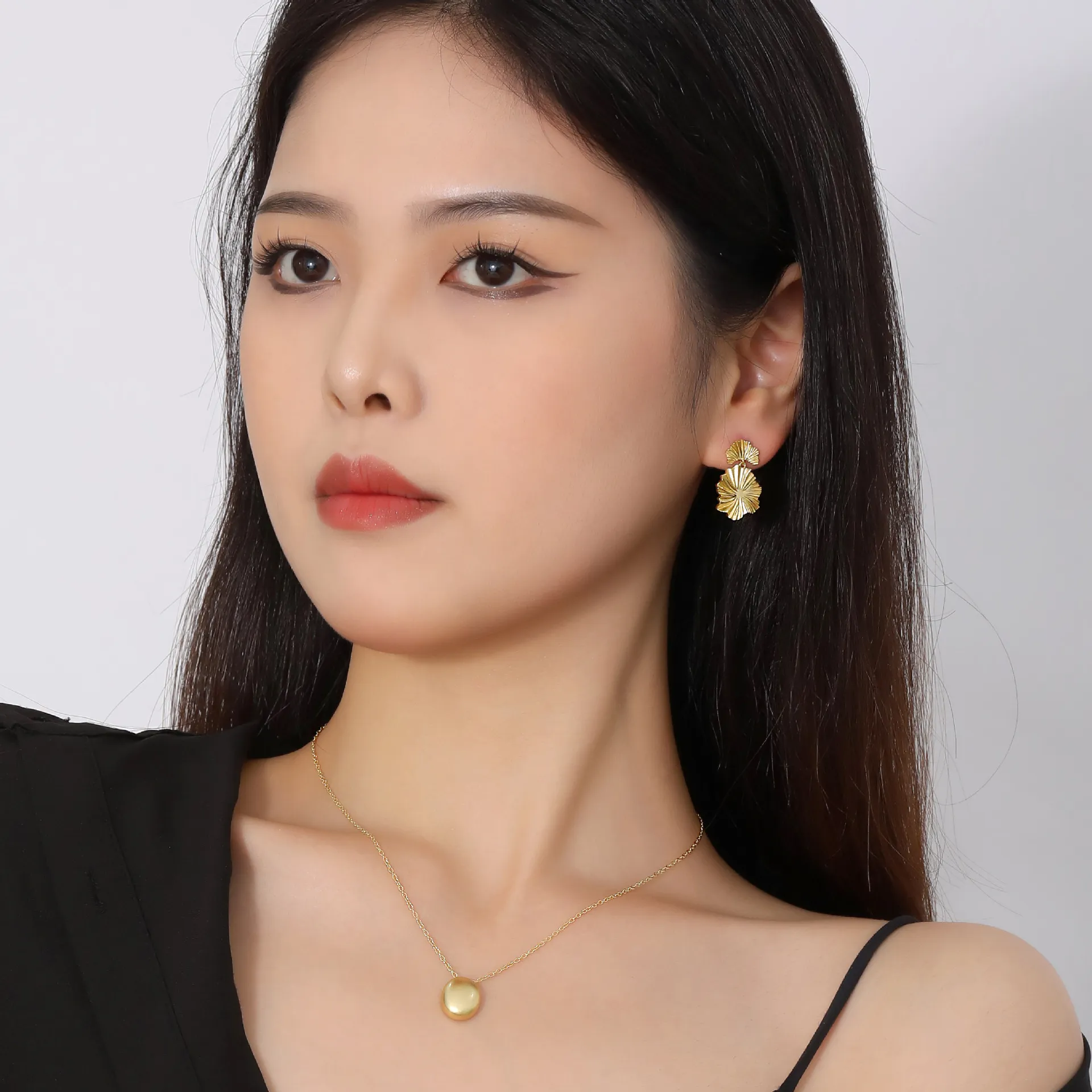 Punk Style Hiphop Chain Stud Earring 40400070 - image1
