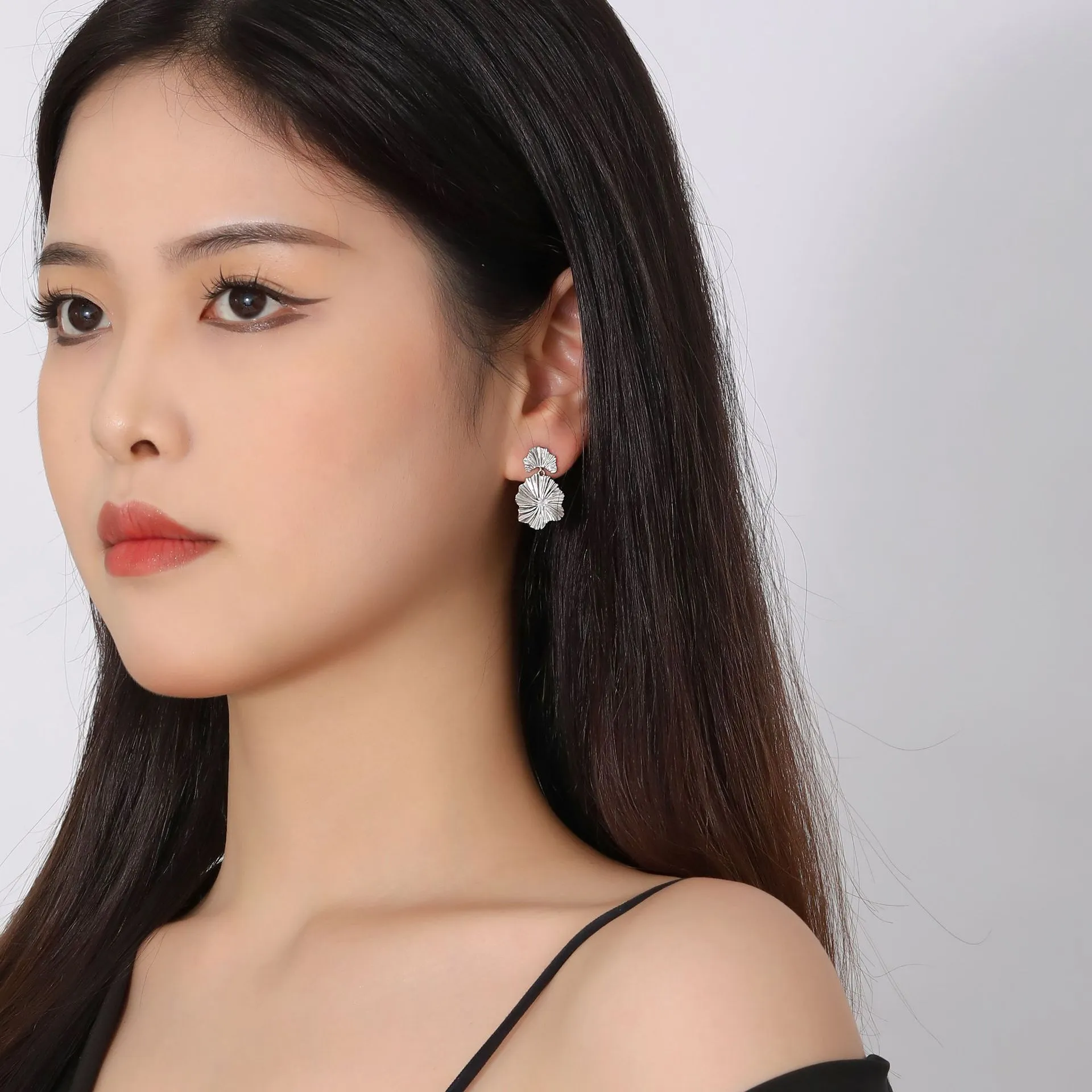 Punk Style Hiphop Chain Stud Earring 40400070 - image2