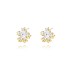 Two Tones Blooming Flowers Stud Earring 40400073