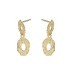 Metal Rough Oval Stud Earring 40400076