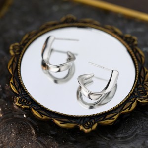Irregular Wave Shape Stud Earring 40400077