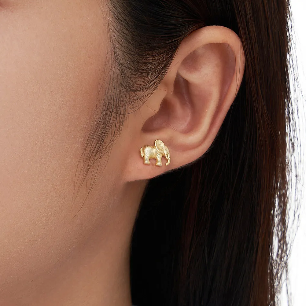 S925 Animal Elephant Stud Earring 40400082 - image1