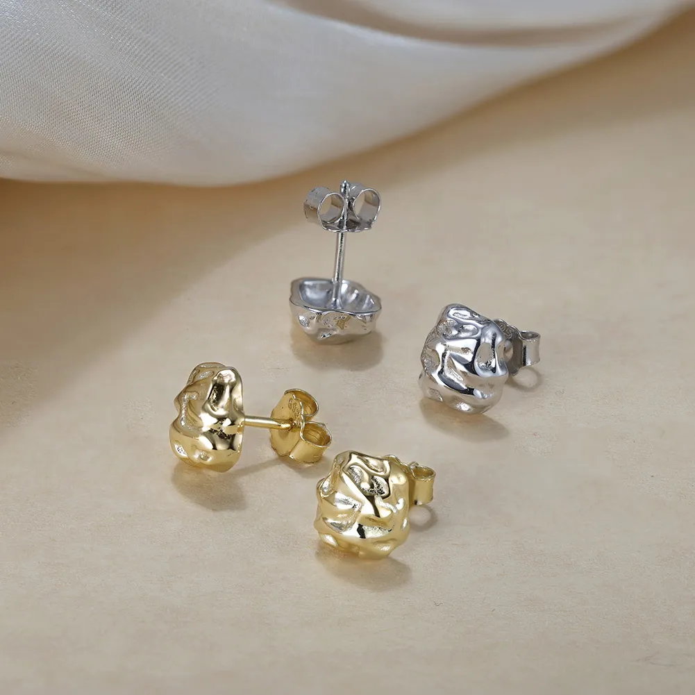 925 Sterling Silver Geometric Stud Earring 40400087 - image2