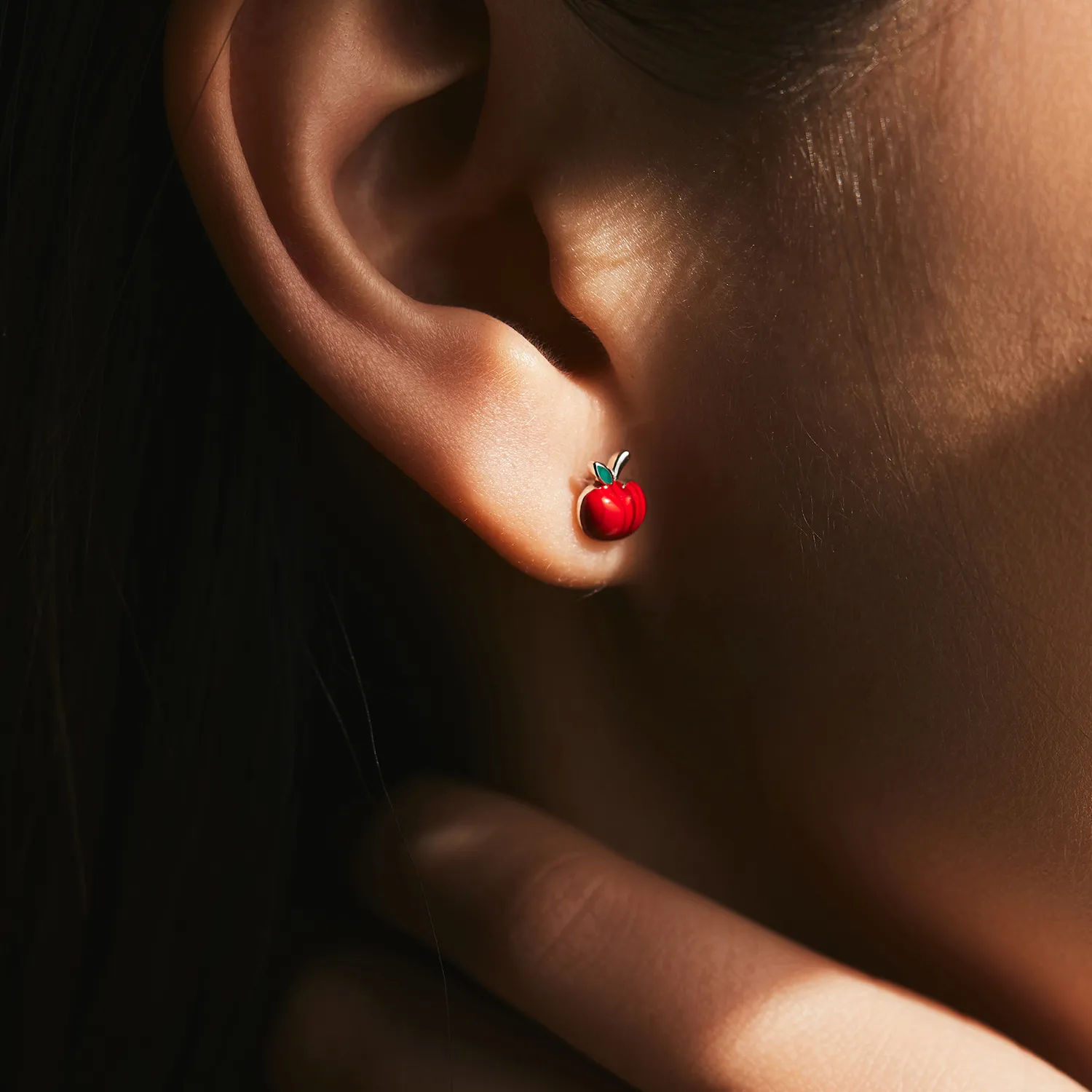 925 Sterling Silver Sweet Apple Stud Earring 40400094 - image1