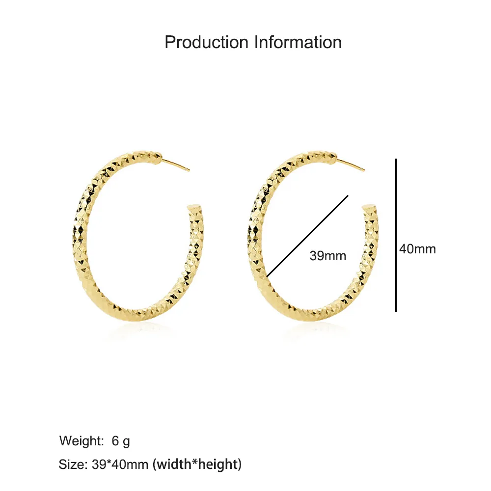 925 Sterling Silver Textured C-Shaped Hoop Earring 40400106 - image2