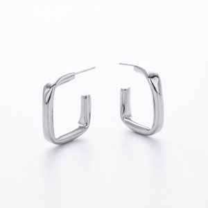 925 Sterling Silver Minimalist Hollow Tube C-Stud Earrings 40400134 925 Sterling Silver Minimalist Hollow Tube C-Stud Earrings 40400134
