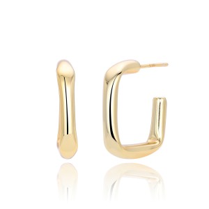 925 Sterling Silver Minimalist Hollow Tube C-Stud Earrings 40400134 925 Sterling Silver Minimalist Hollow Tube C-Stud Earrings 40400134