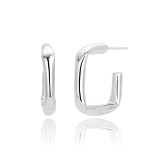 925 Sterling Silver Minimalist Hollow Tube C-Stud Earrings 40400134 925 Sterling Silver Minimalist Hollow Tube C-Stud Earrings 40400134