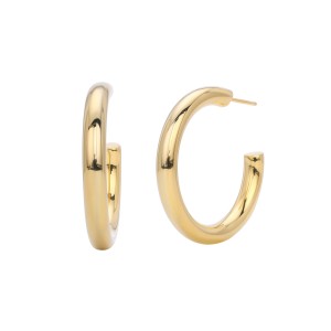 925 Sterling Silver Polished Chunky C-Hoop Earrings 40400137 925 Sterling Silver Polished Chunky C-Hoop Earrings 40400137