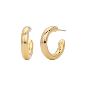 925 Sterling Silver Polished Chunky C-Hoop Earrings 40400137 925 Sterling Silver Polished Chunky C-Hoop Earrings 40400137