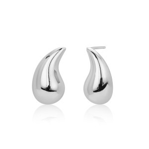 925 Sterling Silver Geometric Smooth Raindrop Stud Earrings 40400138 925 Sterling Silver Geometric Smooth Raindrop Stud Earrings 40400138