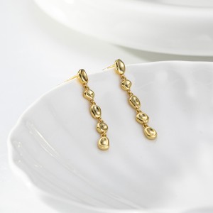 925 Sterling Silver Liquid Metal Nugget Drop Stud Earrings 40400139 925 Sterling Silver Liquid Metal Nugget Drop Stud Earrings 40400139