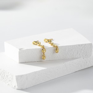 925 Sterling Silver Liquid Metal Nugget Drop Stud Earrings 40400139 925 Sterling Silver Liquid Metal Nugget Drop Stud Earrings 40400139