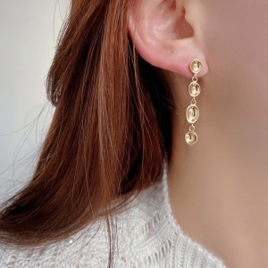 925 Sterling Silver Abstract Bean Linear Dangle Stud Earrings 40400142 925 Sterling Silver Abstract Bean Linear Dangle Stud Earrings 40400142