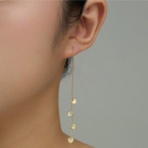 925 Sterling Silver Cascading Heart Drop Stud Earrings 40400151 925 Sterling Silver Cascading Heart Drop Stud Earrings 40400151