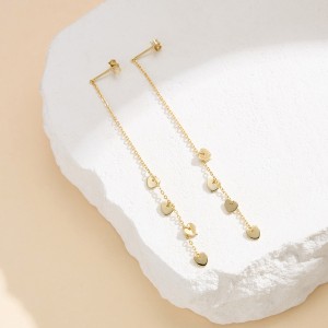 925 Sterling Silver Cascading Heart Drop Stud Earrings 40400151 925 Sterling Silver Cascading Heart Drop Stud Earrings 40400151