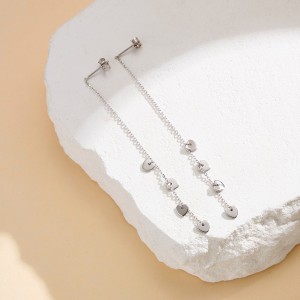 925 Sterling Silver Cascading Heart Drop Stud Earrings 40400151 925 Sterling Silver Cascading Heart Drop Stud Earrings 40400151