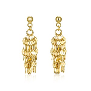 925 Sterling Silver Sequin Chain Tassel Drop Stud Earrings 40400152 925 Sterling Silver Sequin Chain Tassel Drop Stud Earrings 40400152