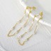 Sterling Silver Pearl Tassel Chain Stud Earring 40500002