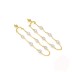 Sterling Silver Pearl Tassel Chain Stud Earring 40500002