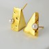 Triangle Cheese Pearl Stud Earring 40500004