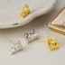 Triangle Cheese Pearl Stud Earring 40500004