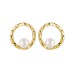 Round Circle Pearl Stud Earring 40500006