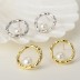 Round Circle Pearl Stud Earring 40500006