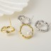 Round Circle Pearl Stud Earring 40500006