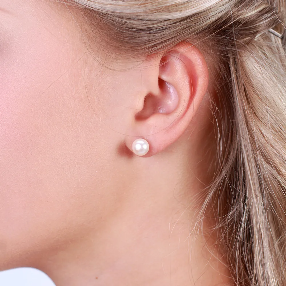 925 Sterling Silver Fresh Water Pearl Stud Earring 40500018 - image1