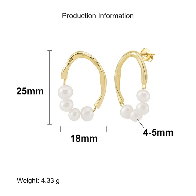 925 Sterling Silver Fresh Water Pearl Stud Earring 40500037 - image2