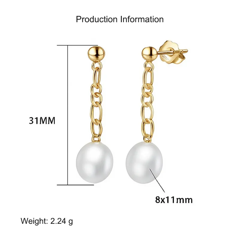 925 Sterling Silver Fresh Water Pearl Stud Earring 40500039 - image2