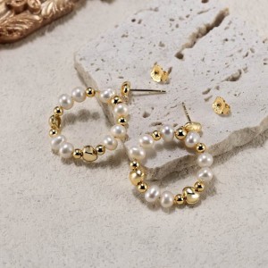 925 Sterling Silver Fresh Water Pearl Stud Earring 40500040