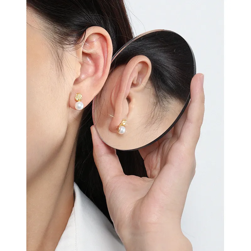 925 Sterling Silver Fresh Water Pearl Stud Earring 40500067 - image1