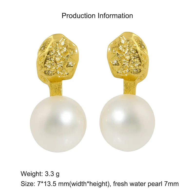 925 Sterling Silver Fresh Water Pearl Stud Earring 40500067 - image2