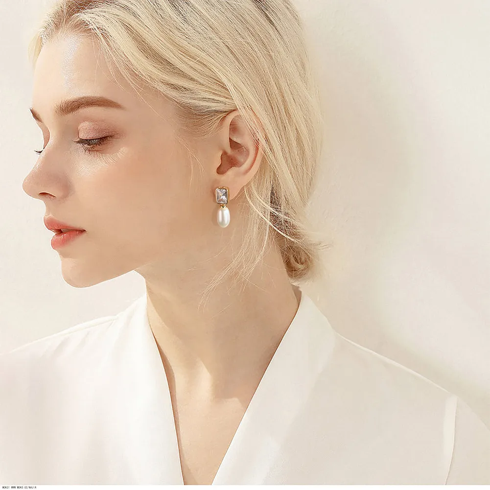 925 Sterling Silver Fresh Water Pearl Stud Earring 40500070 - image1
