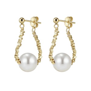 925 Sterling Silver Crushed Silver Bead Shell Pearl Drop Stud Earrings 40500077 925 Sterling Silver Crushed Silver Bead Shell Pearl Drop Stud Earrings 40500077